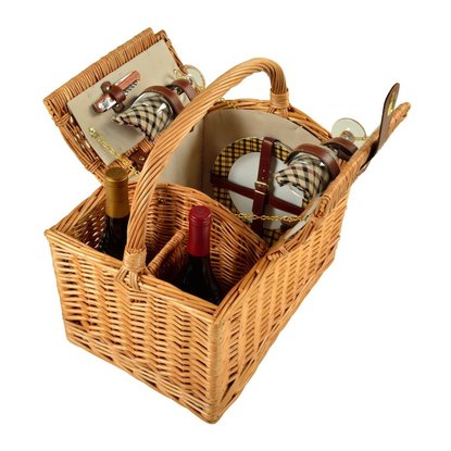 Picture of Picnic at Ascot Vineyard Picnic Basket for Two - London Plaid