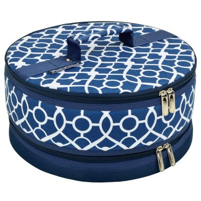 Picture of Picnic at Ascot Cake Carrier - Trellis Blue