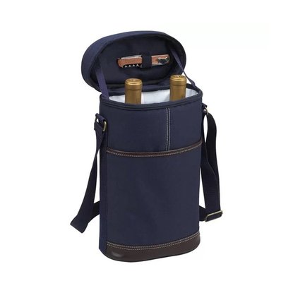 Picture of Picnic at Ascot Classic Two-Bottle Wine Carrier - Blue