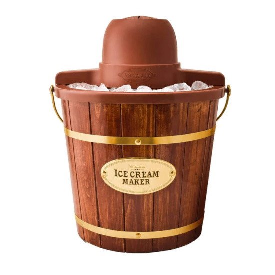 Picture of Nostalgia 4-Quart Ice Cream Maker - Wood