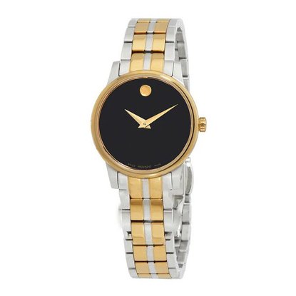 Picture of Movado Ladies' Two-Tone Watch with Black Dial