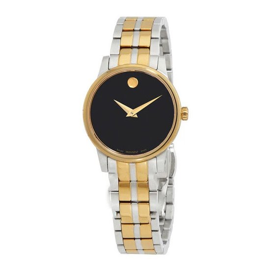 Picture of Movado Ladies' Two-Tone Watch with Black Dial