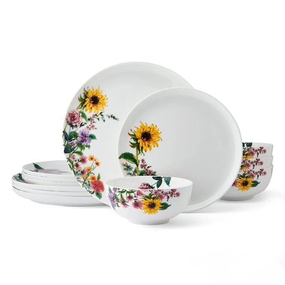 Picture of Mikasa 12-Piece Garden of Petals Dinnerware Set