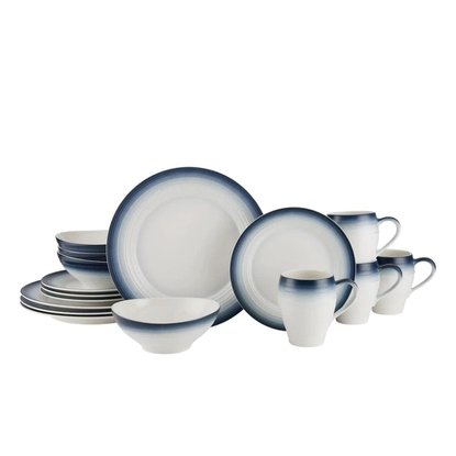 Picture of Mikasa 16-Piece Swirl Ombre Dinnerware Set - Blue