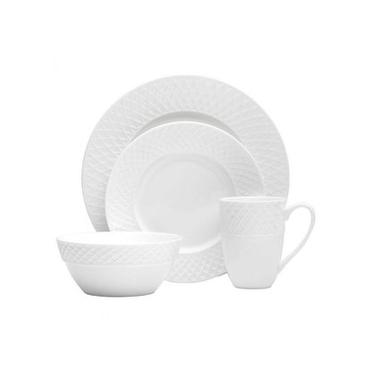 Picture of Mikasa 16-Piece Trellis Dinnerware Set -White