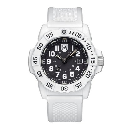 Picture of Luminox Navy SEAL Watch with Black Dial/White Rubber Strap