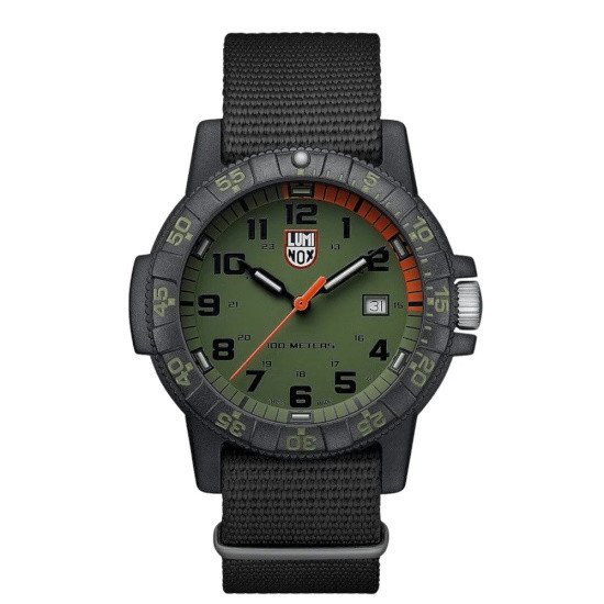 Picture of Luminox Sea Turtle Watch with Green Dial & Nylon Mesh Strap