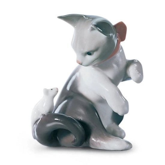 Picture of Lladro Cat and Mouse Figurine