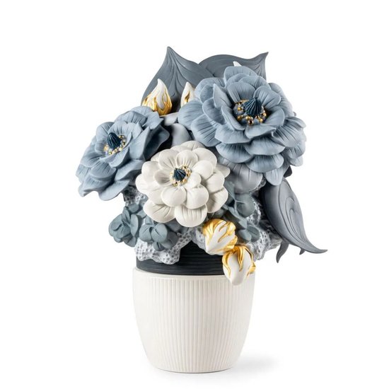 Picture of Lladro Vase With Flowers - Blue