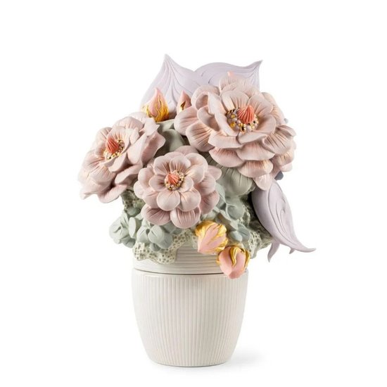 Picture of Lladro Vase With Flowers - Pink