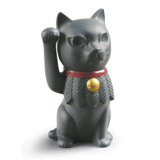 Picture of Lladro Maneki Neko Black Cat Figurine