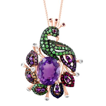 Picture of Lali 14-Karat Rose Gold/Multicolor/Amethyst Pendant