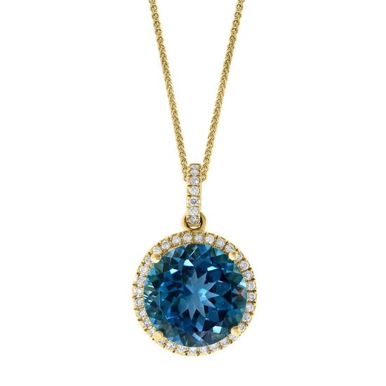 Picture of Lali 14-Karat Yellow Gold/London Blue Topaz Pendant