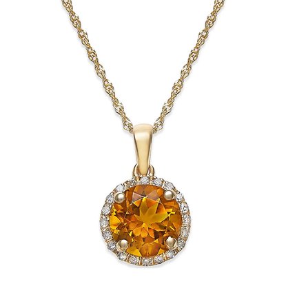 Picture of Lali 14-Karat Yellow Gold/Citrine Pendant with Chain