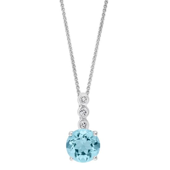 Picture of Lali 14-Karat White Gold/Aquamarine Pendant with Chain