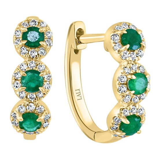 Picture of Lali 14-Karat Yellow Gold/Emerald Earrings