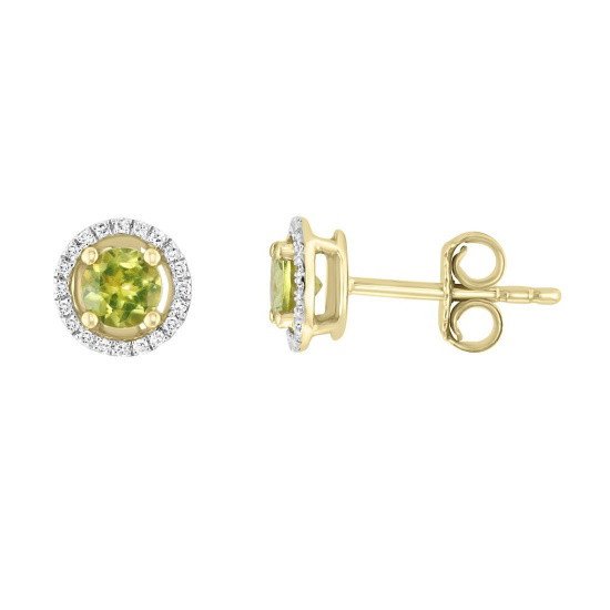 Picture of Lali 14-Karat Yellow Gold/Diamond/Peridot Earrings
