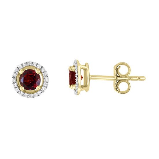 Picture of Lali 14-Karat Yellow Gold/Diamond/Garnet Earrings