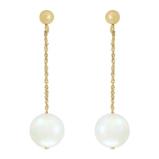 Picture of Lali 14-Karat Yellow Gold White Fresh Water Pearl Earrings