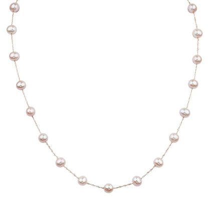 Picture of Lali 14-Karat 18'' Rose Gold Pink Fresh Water Pearl Necklace