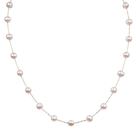 Picture of Lali 14-Karat 18'' Rose Gold Pink Fresh Water Pearl Necklace