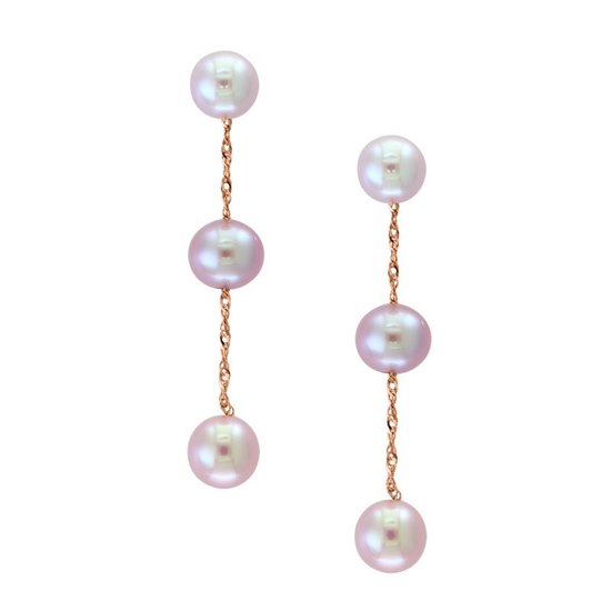 Picture of Lali 14-Karat Rose Gold Pink Fresh Water Pearl Earrings