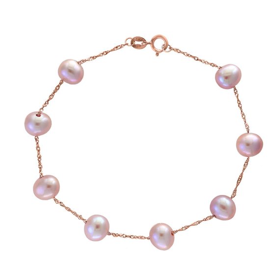 Picture of Lali 14-Karat Rose Gold Pink Fresh Water Pearl Bracelet
