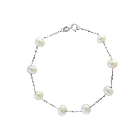 Picture of Lali 14-Karat White Gold White Fresh Water Pearl Bracelet