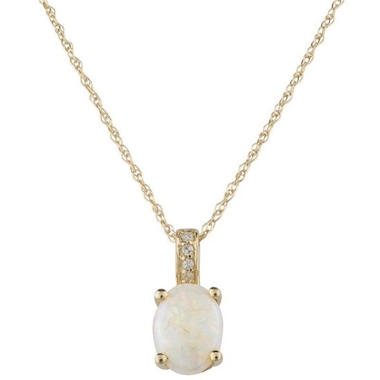 Picture of Lali 14-Karat Yellow Gold Opal Pendant with Chain