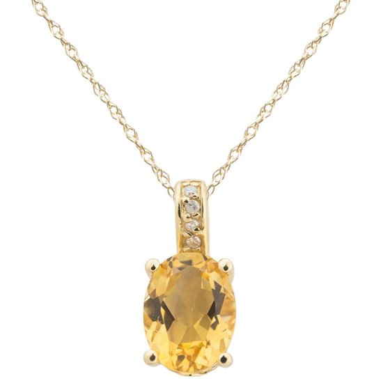 Picture of Lali 14-Karat Yellow Gold Citrine Pendant with Chain