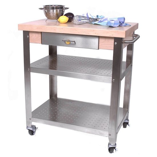 Picture of John Boos Cucina Elegante 30" Kitchen Cart - Maple