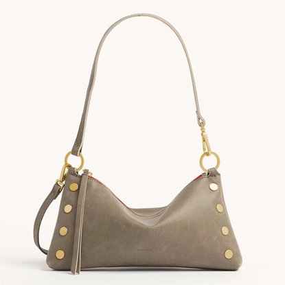 Picture of Hammitt Small Kyle - Pewter/Brushed Gold/Red Zip