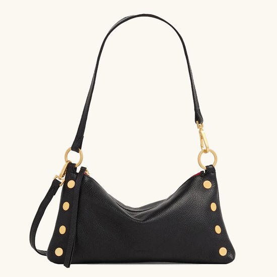 Picture of Hammitt Small Kyle - Black/Brushed Gold/Red Zip