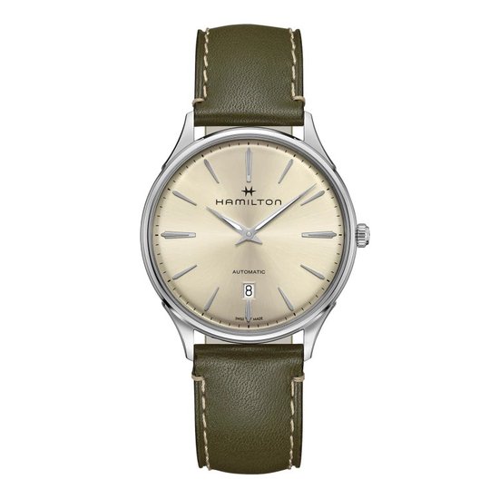 Picture of Hamilton Jazzmaster Thinline Automatic Watch w/ Green Leather