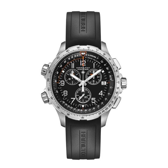 Picture of Hamilton Men's Khaki Aviation X-Wind GMT Chronograph Watch