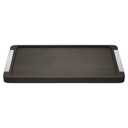 Picture of Georg Jensen Bernadotte Tray - Smoked Oak & Stainless Steel