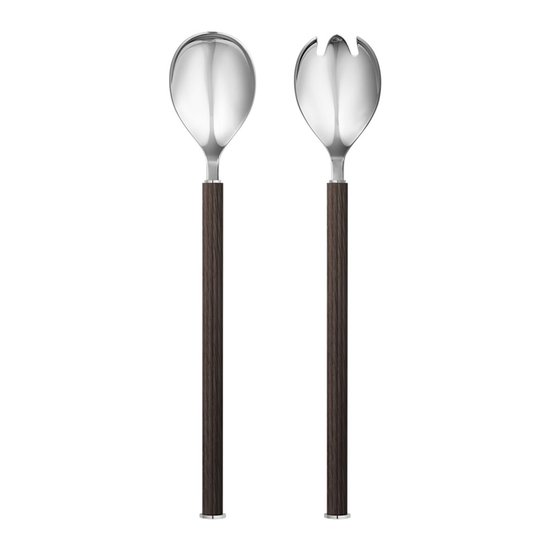Picture of Georg Jensen Bernadotte Salad Server Set - Wood/Stainless