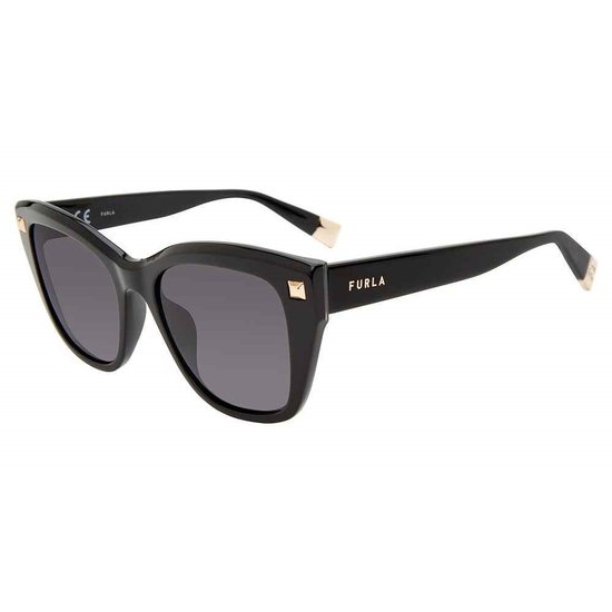 Picture of Furla Oversized Black Sunglasses with Grey Lens