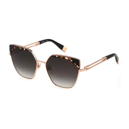 Picture of Furla Rose Gold Metal Sunglasses with Grey Gradient Lens