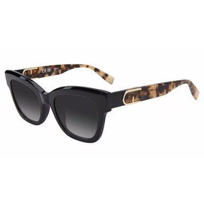 Picture of Furla Black/Brown Tortoise Cat Eye Sunglasses with Grey Lens