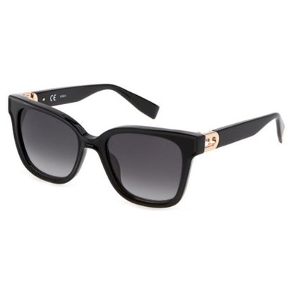 Picture of Furla Square Black/Gold Sunglasses with Gray Lens