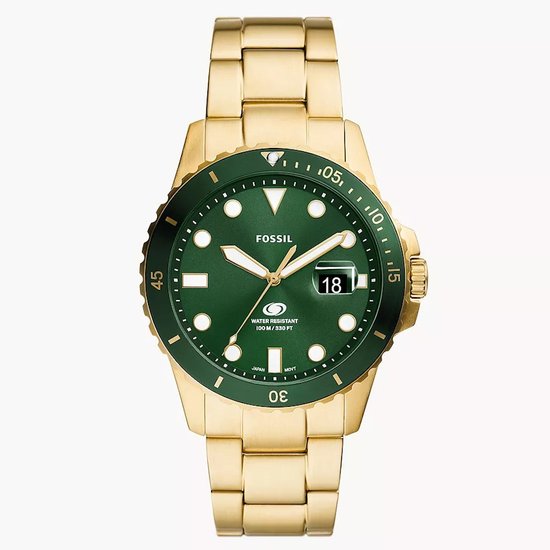 Picture of Fossil Dive Three-Hand Date Gold-Tone Stainless Steel Watch