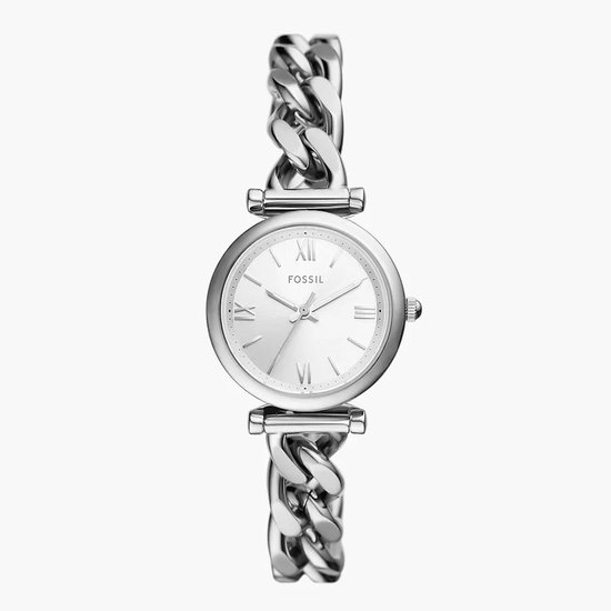 Picture of Fossil Carlie Three-Hand Silver-Tone Stainless Steel Watch