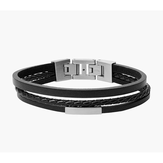 Picture of Fossil Men's Black Multi-Strand Leather Bracelet