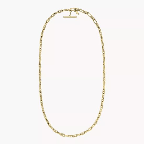 Picture of Fossil Heritage D-Link Gold-Tone Brass Anchor Chain Necklace