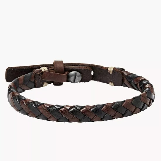 Picture of Fossil Men's Braided Brown/Black Adjustable Bracelet