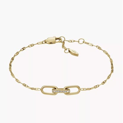 Picture of Fossil Heritage D-Link Gold-Tone Stainless Steel Bracelet