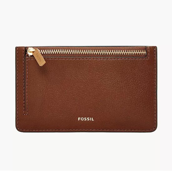 Picture of Fossil Logan Leather Card Case Wallet - Brown