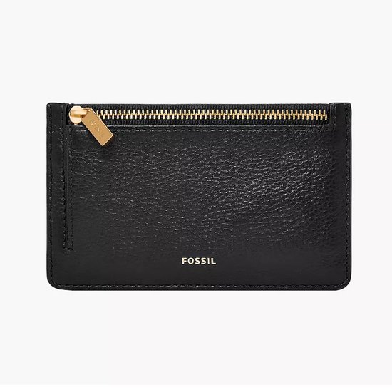 Picture of Fossil Logan Leather Card Case Wallet - Black