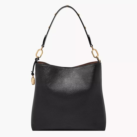 Picture of Fossil Jessie Leather Bucket Shoulder Bag - Black